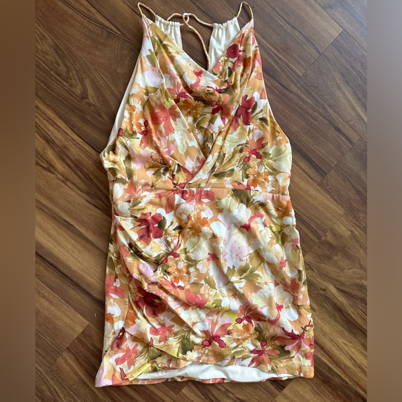 midi floral dress! WORN ONCE and dry cleaned! - Picture 3 of 5